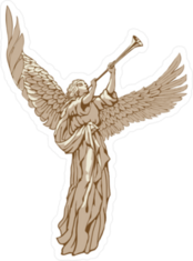 Angel Blowing Trumpet Sticker