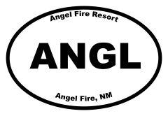 Angel Fire Resort Oval Sticker