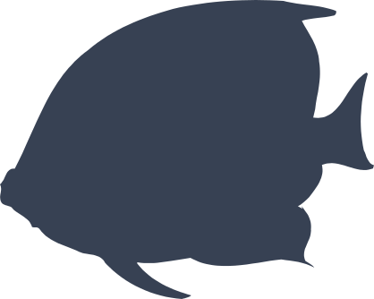 Angel Fish Silhouette Sticker