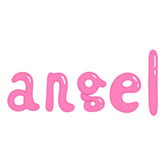 Angel Lettering 2000s Sticker