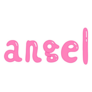 Angel Lettering 2000s Sticker
