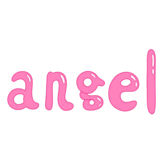 Angel Lettering 2000s Sticker