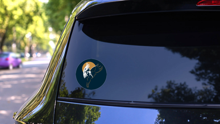 Angel Man Sticker on a Rear Car Window (New) example