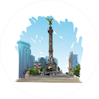 Angel Of Independence Column Mexico Sticker