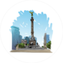 Angel Of Independence Column Mexico Sticker