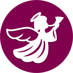 Angel Playing Horn Sticker