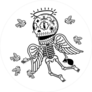 Angel Sugar Skull Sticker