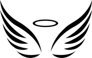 Angel Wings and a Halo Sticker