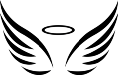 Angel Wings and a Halo Sticker