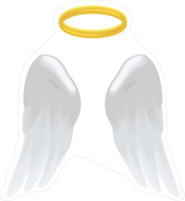 Angel Wings and Halo Sticker