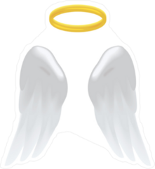 Angel Wings and Halo Sticker