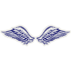 Angel Wings Doodle Sticker