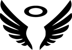 Angel Wings With Halo Icon Sticker