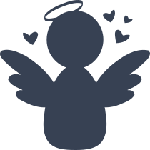 Angel With Hearts Sticker