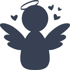 Angel With Hearts Sticker