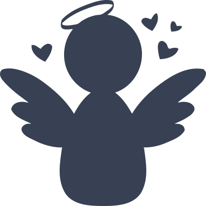 Angel With Hearts Sticker
