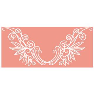 Angelic Wings On Peach Sticker