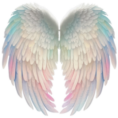 Angels Wings Pastel Rainbow Sticker