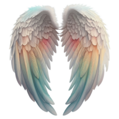 Angels Wings Pastel Rainbow Sticker