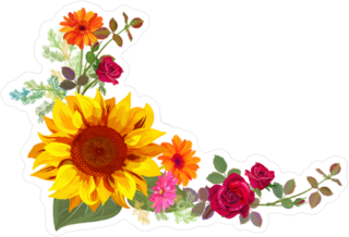 Angled Autumn Frame Sticker