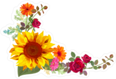 Angled Autumn Frame Sticker