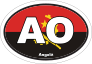 Angola AO Flag Oval Sticker