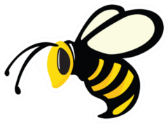 Angry Bee Sticker