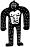 Angry Bigfoot Icon Sticker