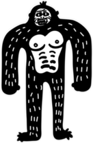 Angry Bigfoot Icon Sticker