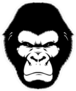 Angry Black And White Monkey Sticker