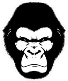 Angry Black And White Monkey Sticker