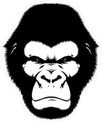 Angry Black And White Monkey Sticker