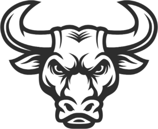 Angry Bull Head Sticker