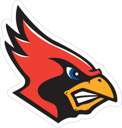 Angry Cardinal Head Mascot Sticker