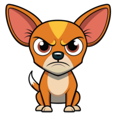Angry Chihuahua Grin Sticker