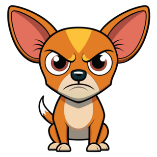 Angry Chihuahua Grin Sticker