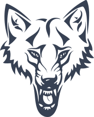 Angry Coyote Head Sticker