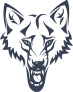 Angry Coyote Head Sticker