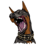 Angry Doberman Dog Sticker