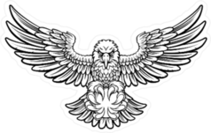 Angry Eagle Landing to Attack Sticker