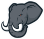 Angry Elephant Head Mascot Sticker