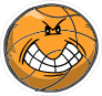 Angry Emoji Basketball Sticker
