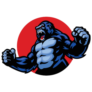 Angry Gorilla Mascot Sticker