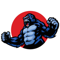 Angry Gorilla Mascot Sticker