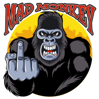Angry Gorilla Showing Middle Finger Bad Monkey Sticker