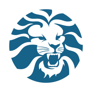 Angry Lion Head Circle Sticker