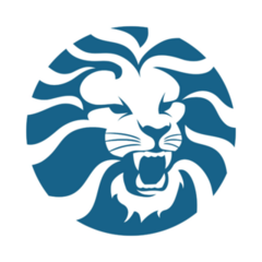 Angry Lion Head Circle Sticker