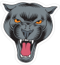 Angry Panther Head Mascot Sticker