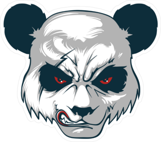 Angry Red-Eyed Panda Sticker