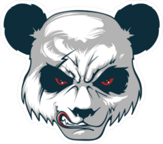 Angry Red-Eyed Panda Sticker